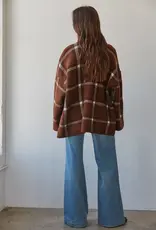 By Together Plaid Open Front Cardigan