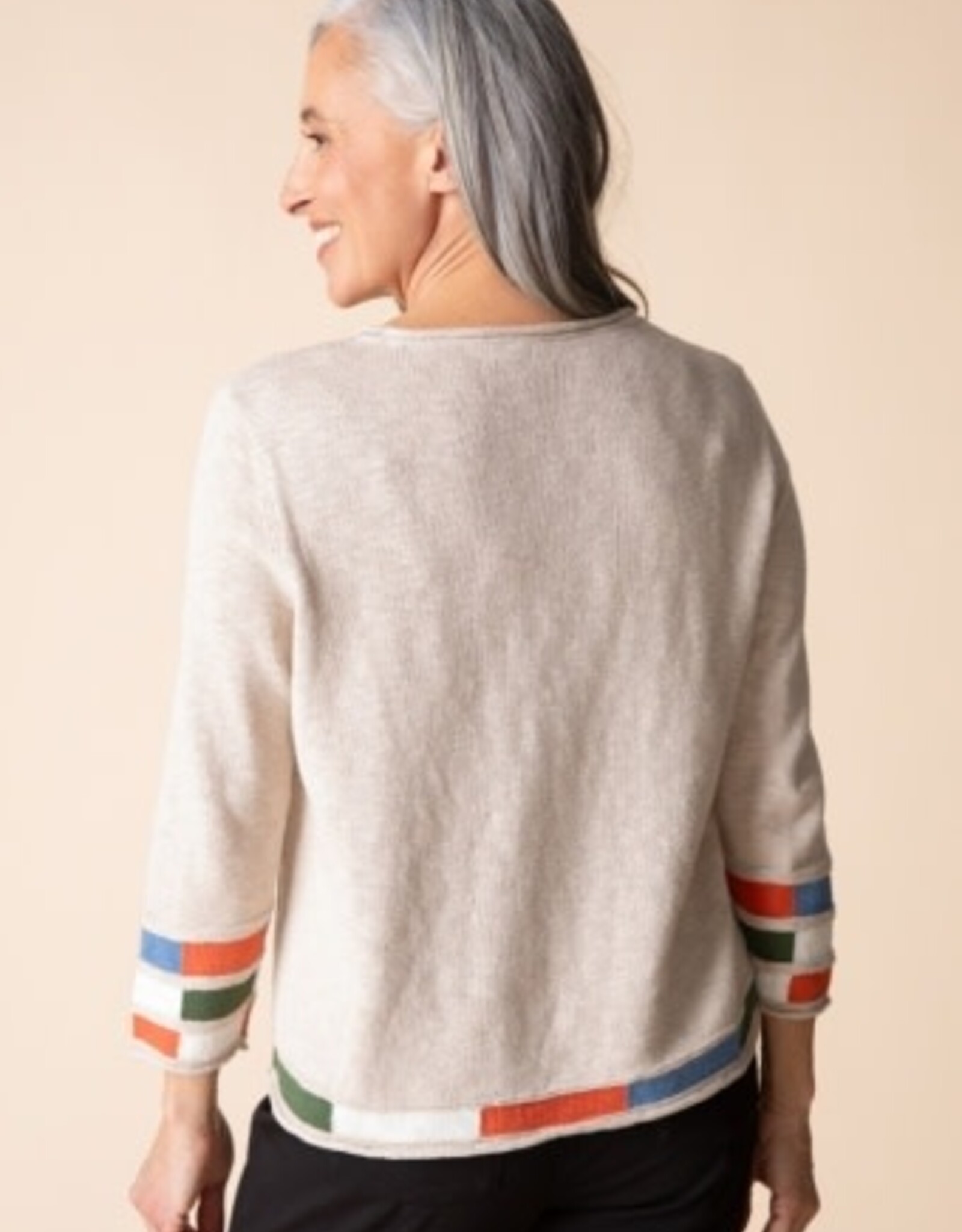 Habitat Clothes to Live In Mosaic Pullover Cotton Sweater
