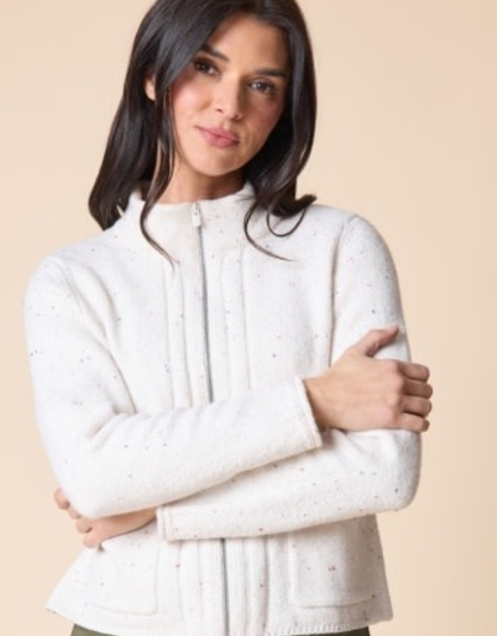 Habitat Clothes to Live In Harvest Tweed Zip Cardigan