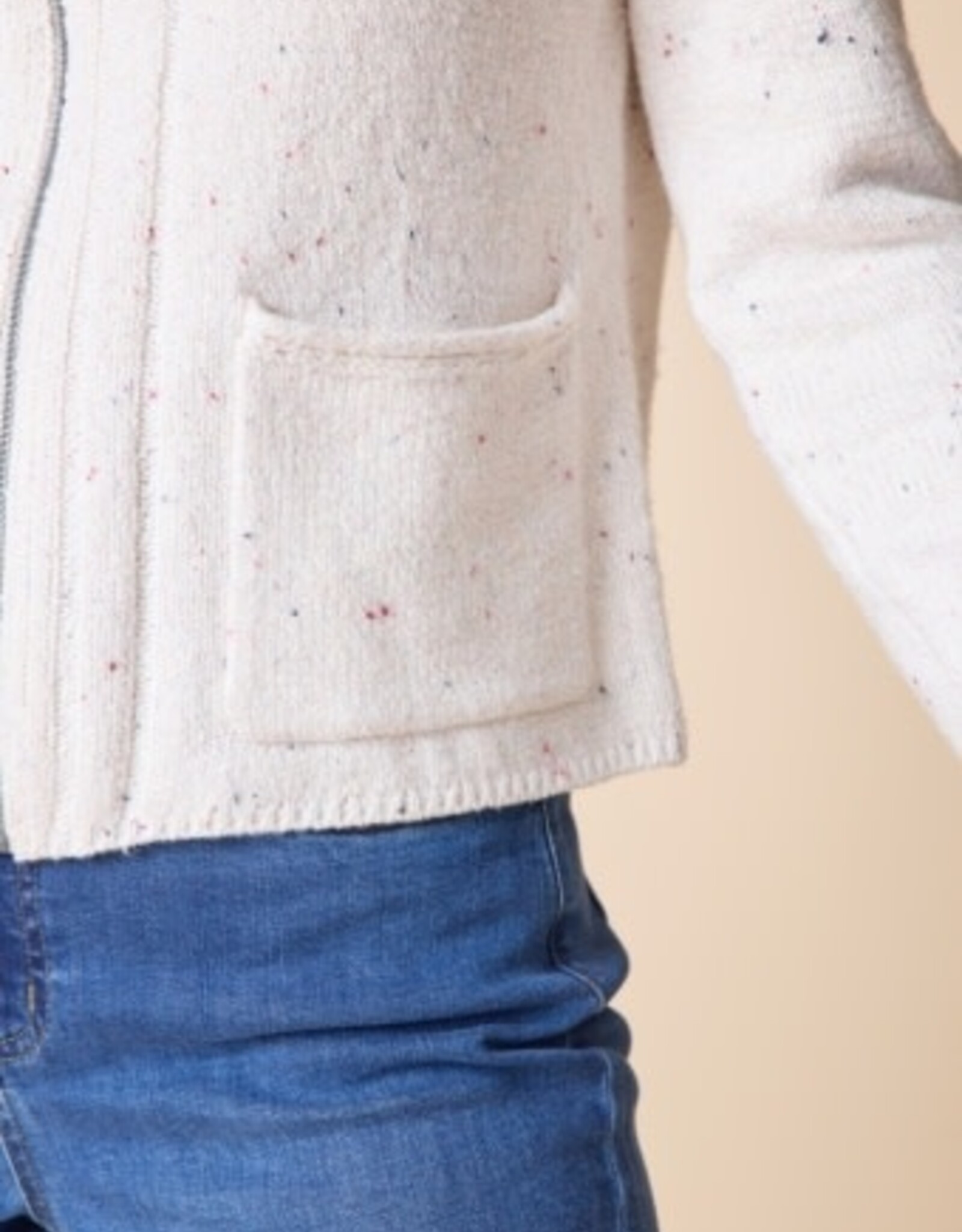 Habitat Clothes to Live In Harvest Tweed Zip Cardigan