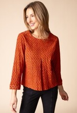 Habitat Clothes to Live In Crinkle Geo Pullover Top