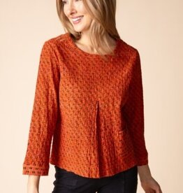Habitat Clothes to Live In Crinkle Geo Pullover Top