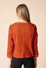 Habitat Clothes to Live In Crinkle Geo Pullover Top