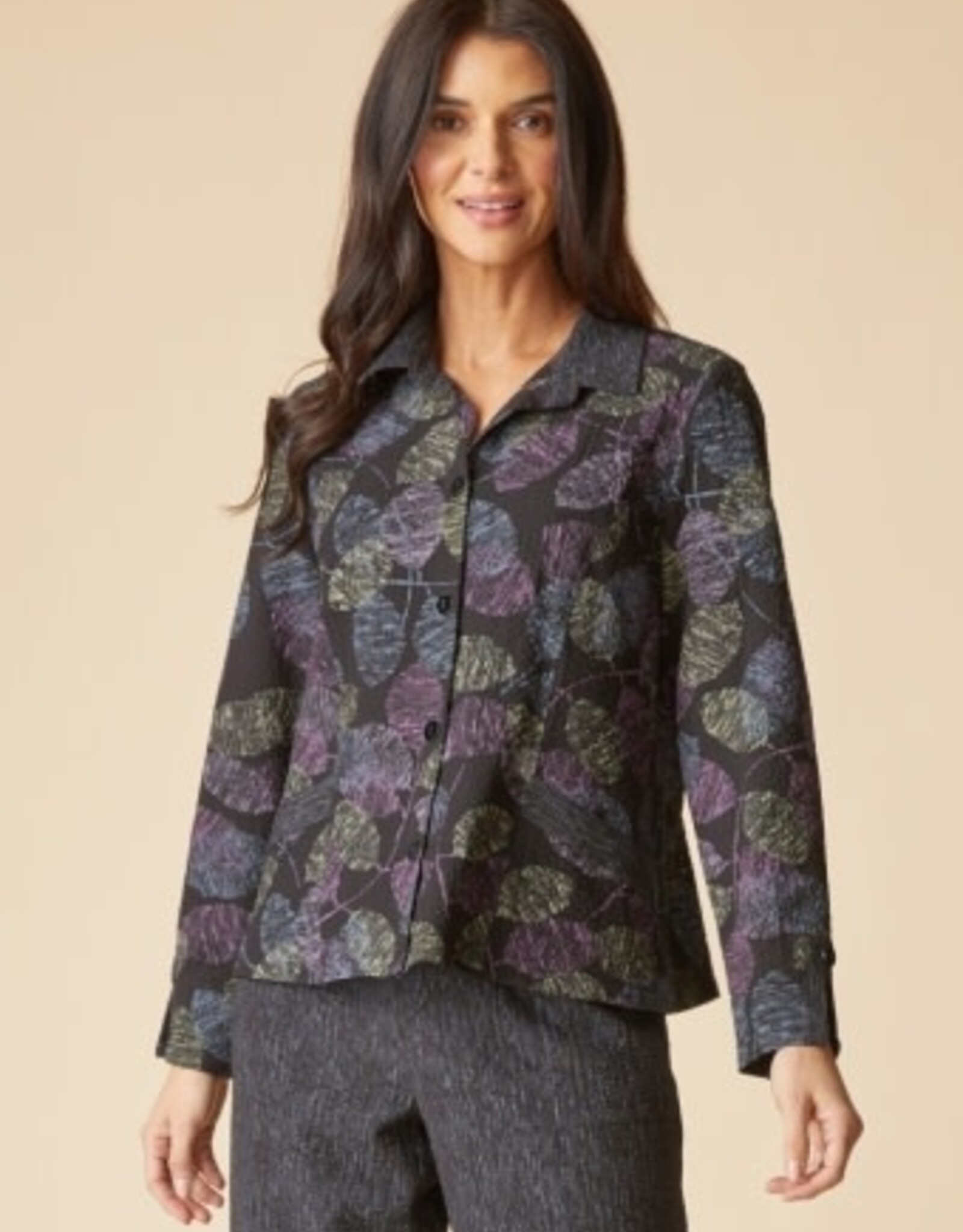 Habitat Clothes to Live In Fall Leaves Crepe Jacket