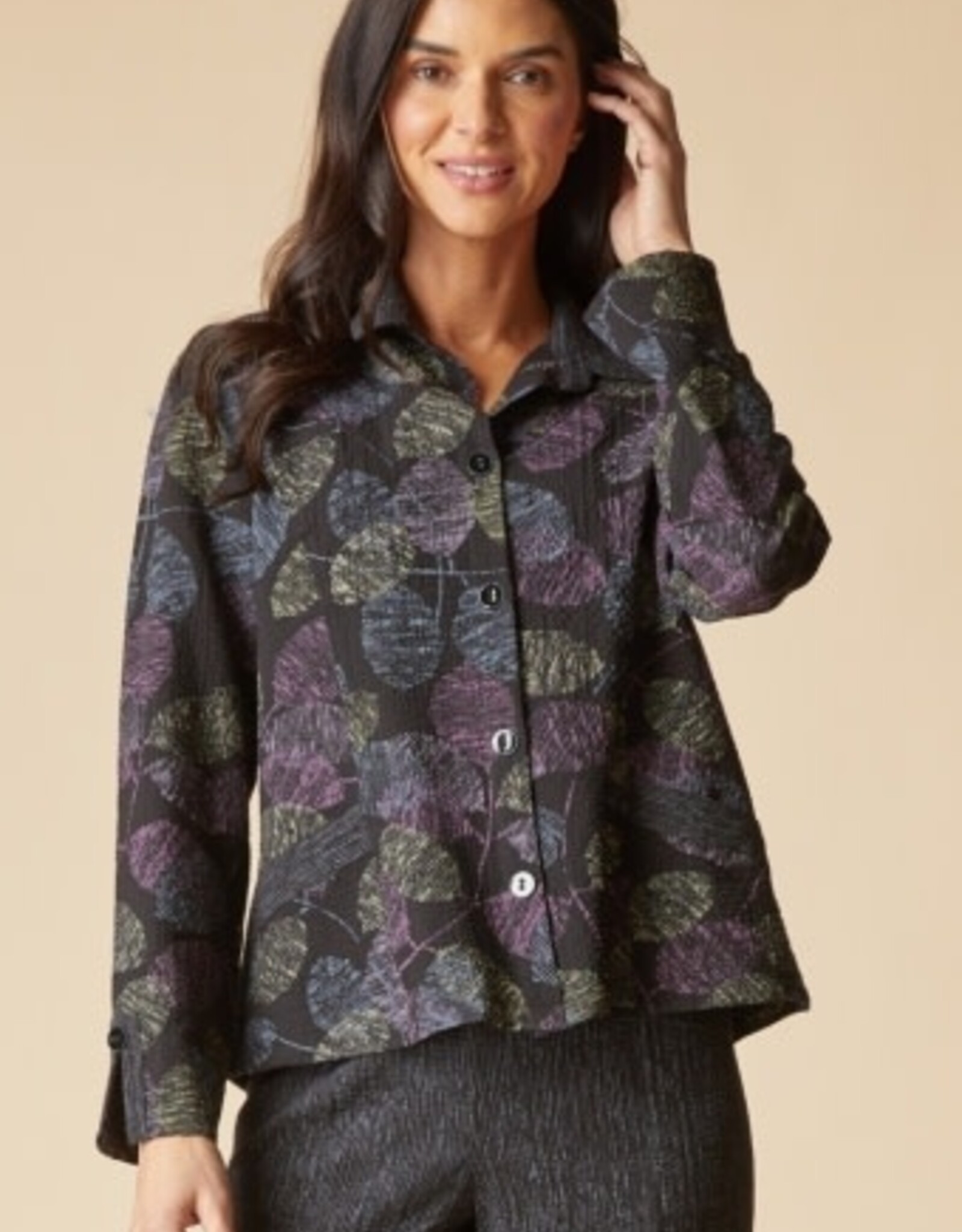 Habitat Clothes to Live In Fall Leaves Crepe Jacket
