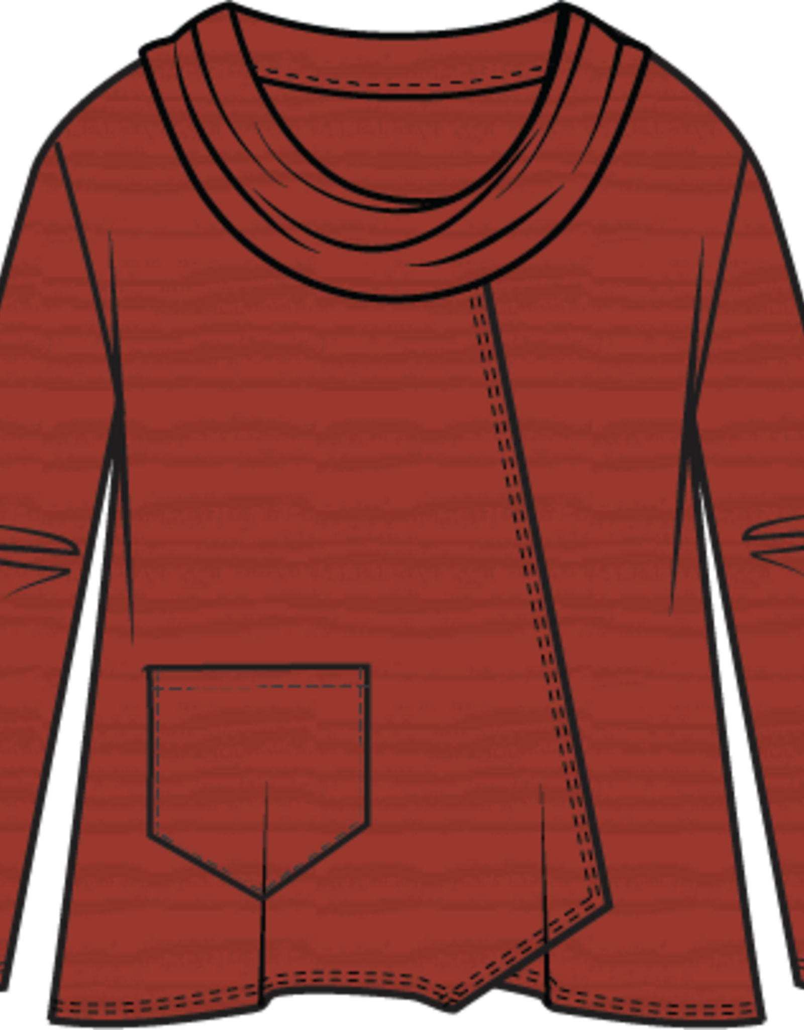 Habitat Clothes to Live In Ripple Effect Cowl Neck Top