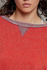 POL Clothing Vintage Wash Cotton Knit Top