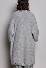 POL Clothing Boucle Open Front Cardigan