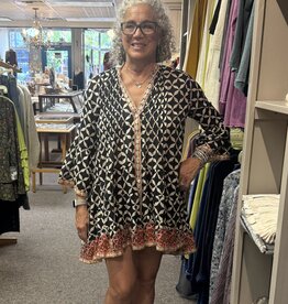 Dolma Handprinted India Tunic Dress