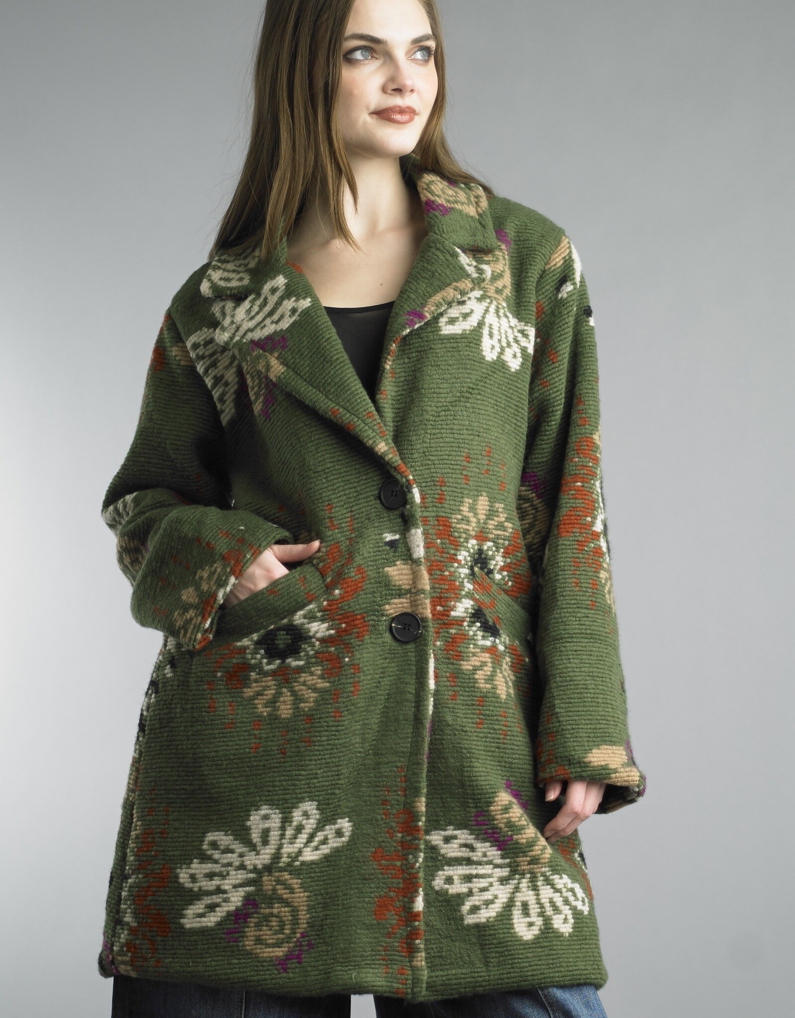 Tempo Paris Bouclé Floral Jacket