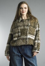 Tempo Paris Cropped Houndstooth Jacket