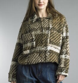 Tempo Paris Cropped Houndstooth Jacket