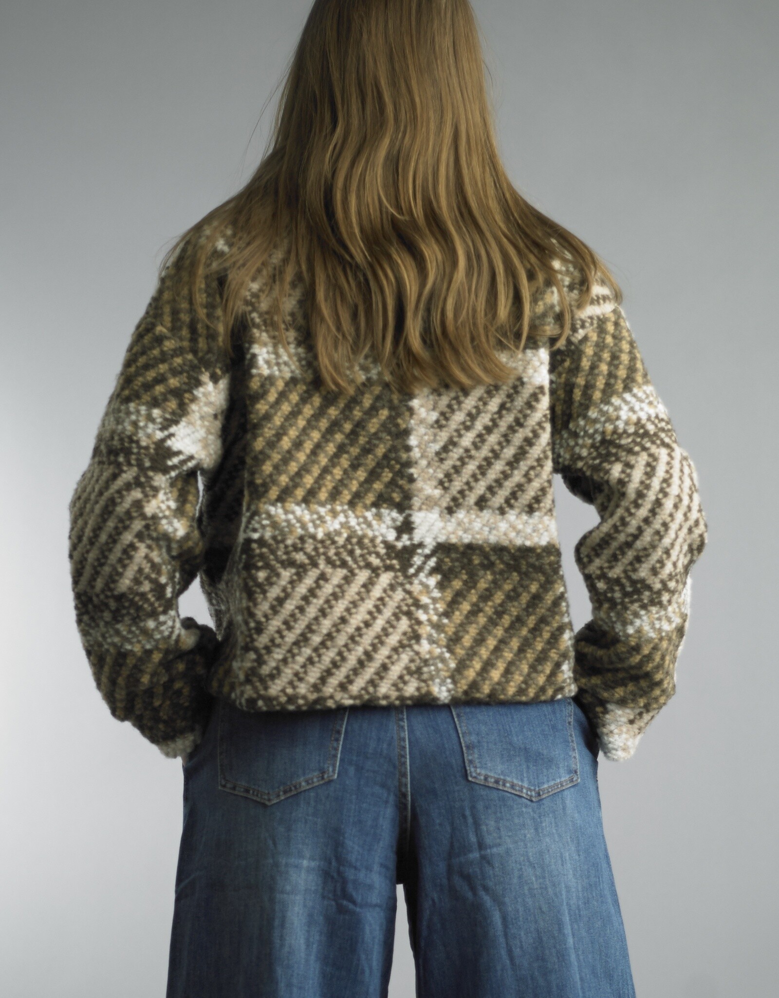Tempo Paris Cropped Houndstooth Jacket