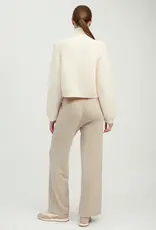 Look by M Cropped Rib Knit Cardigan