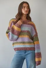 By Together Pastel Multi Stripe Sweater