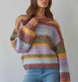 By Together Pastel Multi Stripe Sweater