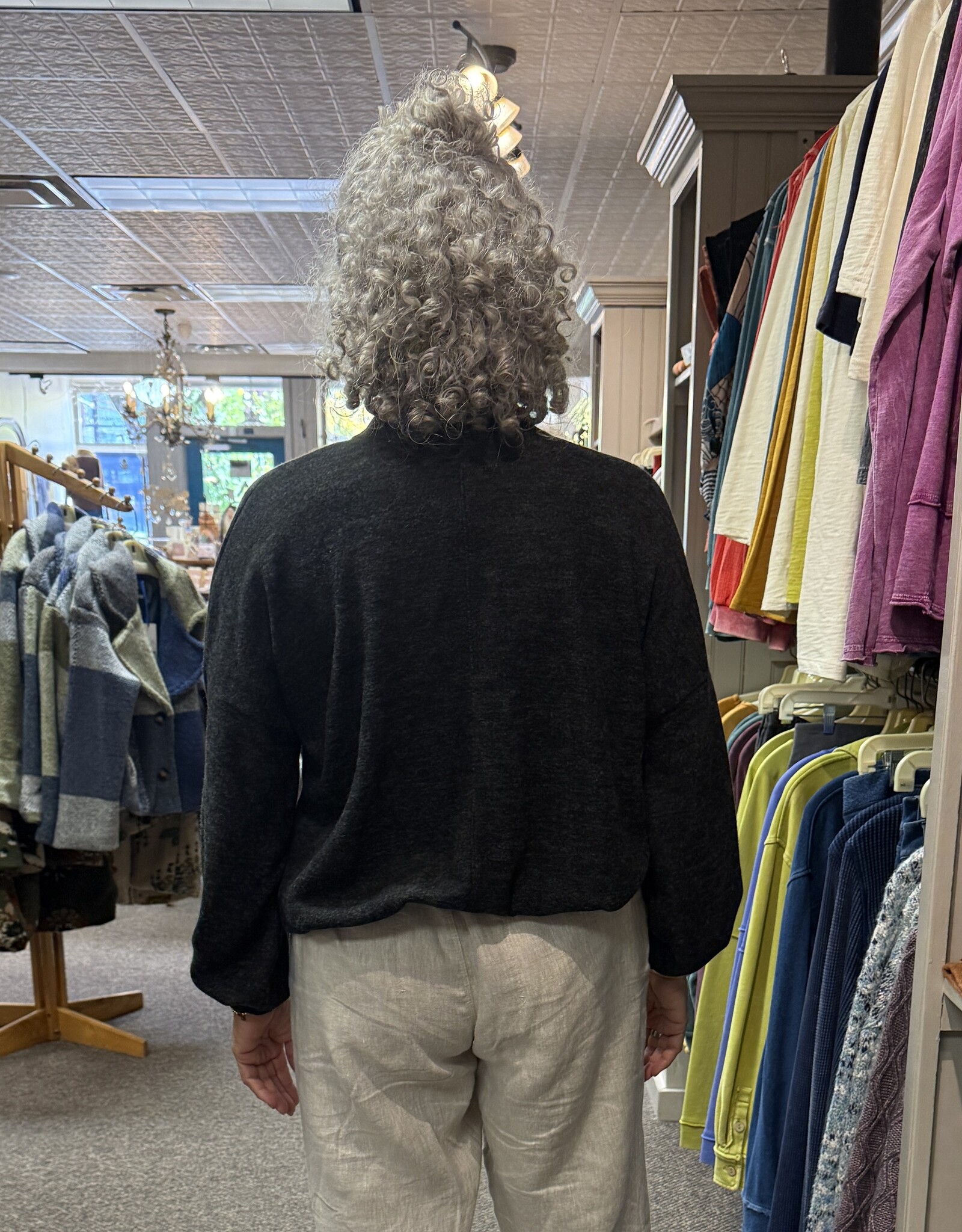 Nally & Millie Vneck Fleece Cardigan Jacket