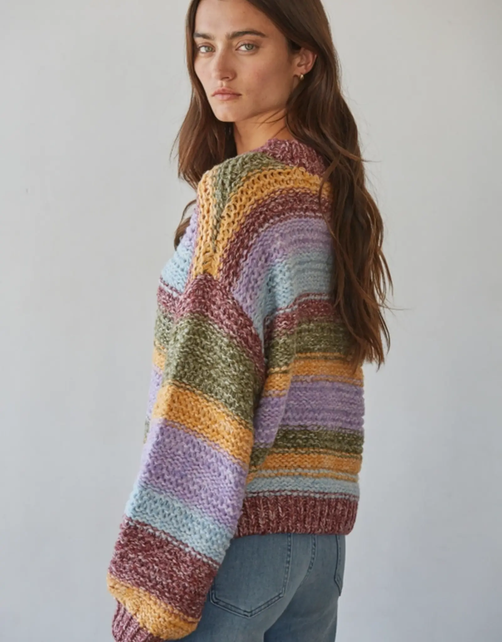 By Together Pastel Multi Stripe Sweater