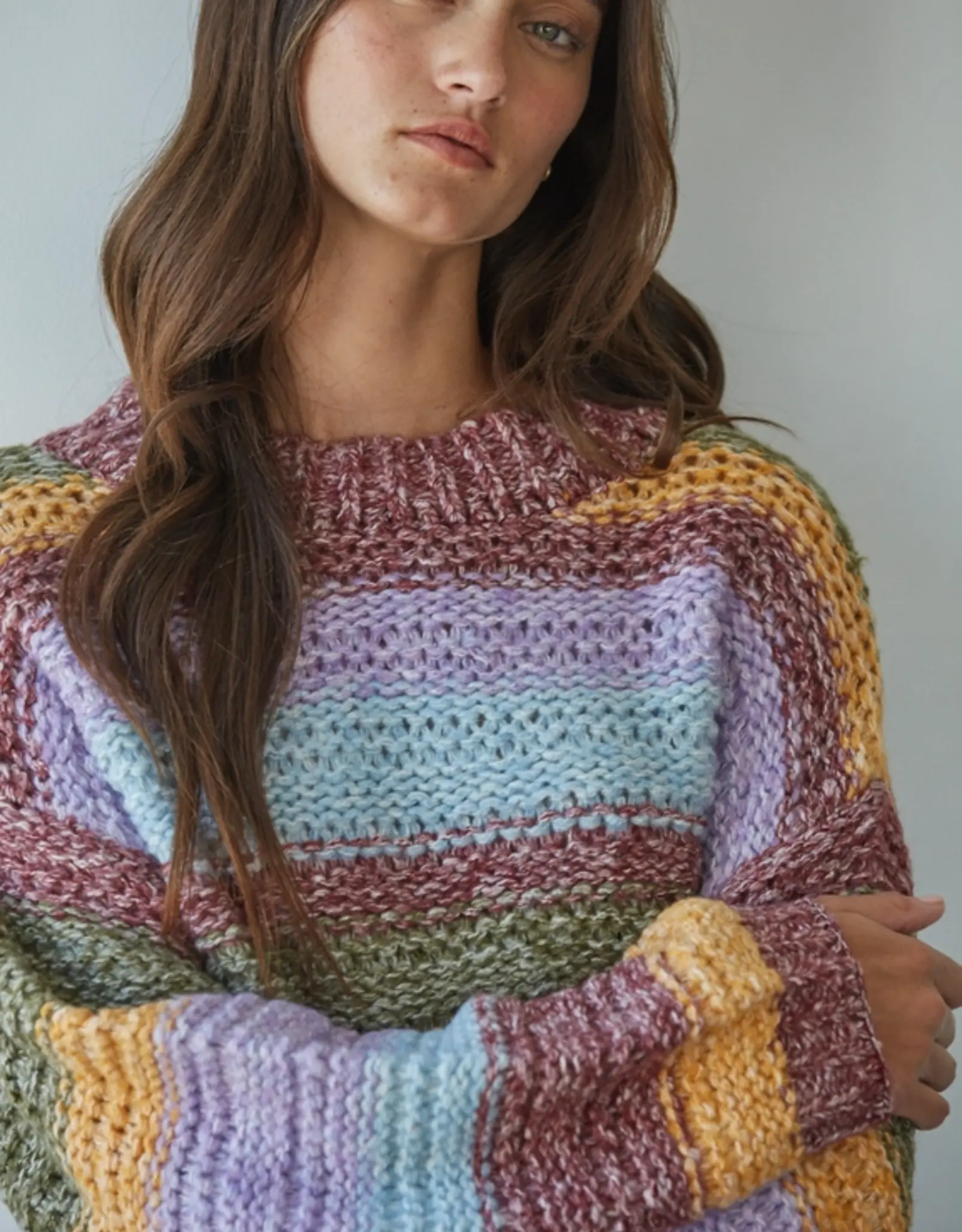 By Together Pastel Multi Stripe Sweater