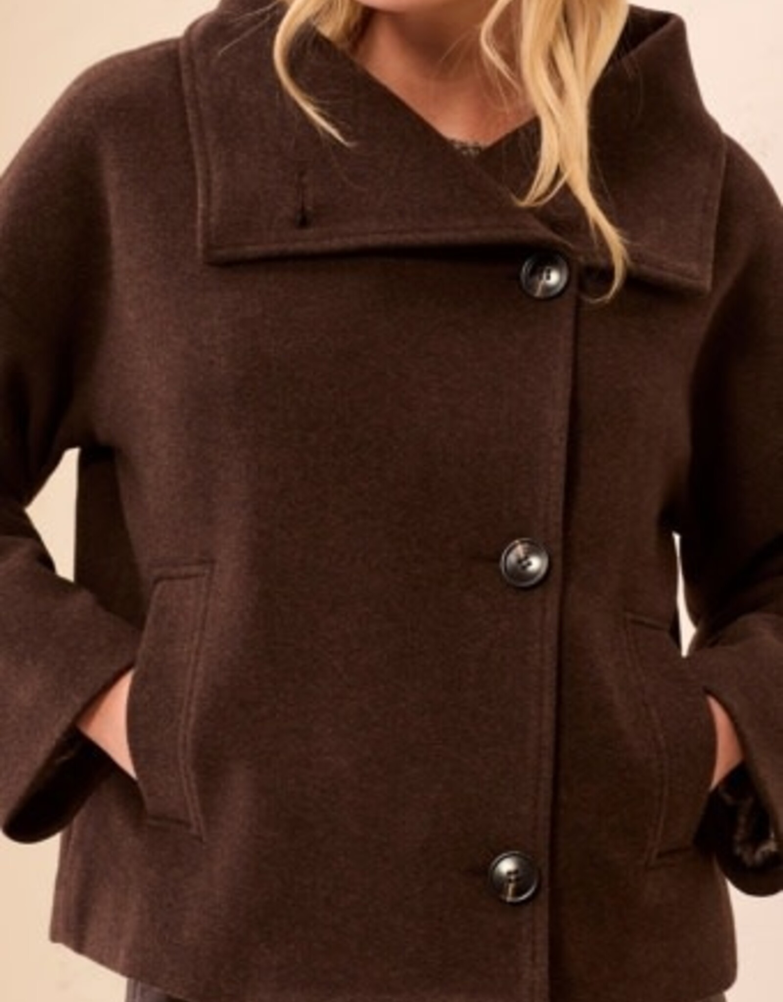 TRIBAL Lofty Chic Funnel Neck Jacket