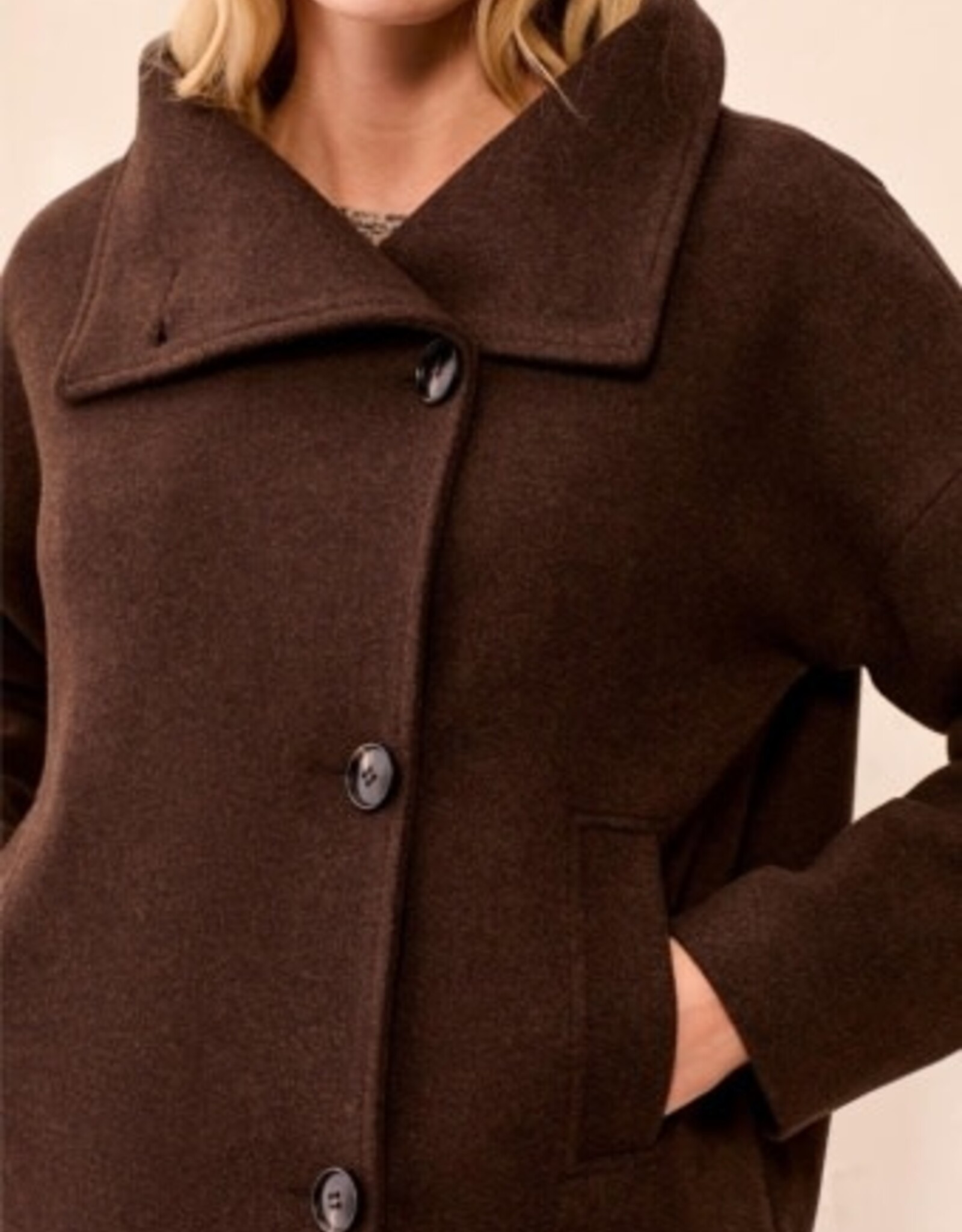 TRIBAL Lofty Chic Funnel Neck Jacket