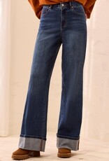 TRIBAL Brooke Palazzo Denim with Cuffs