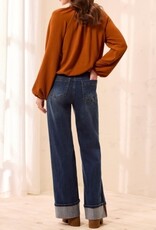 TRIBAL Brooke Palazzo Denim with Cuffs