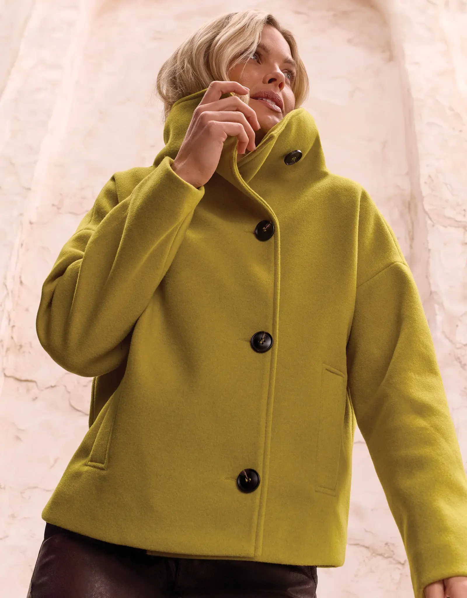 TRIBAL Lofty Chic Funnel Neck Jacket