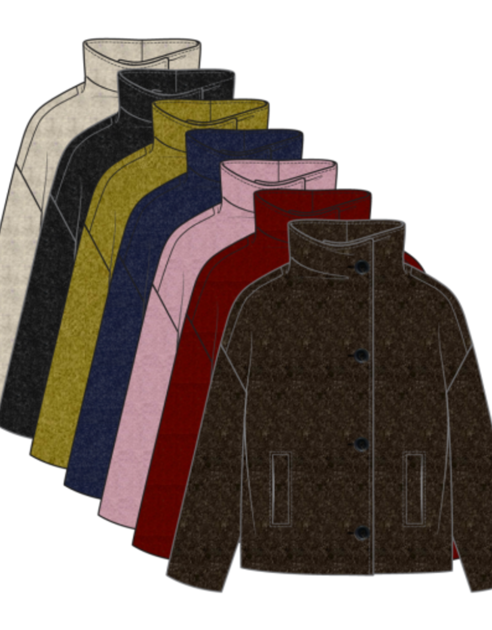 TRIBAL Lofty Chic Funnel Neck Jacket