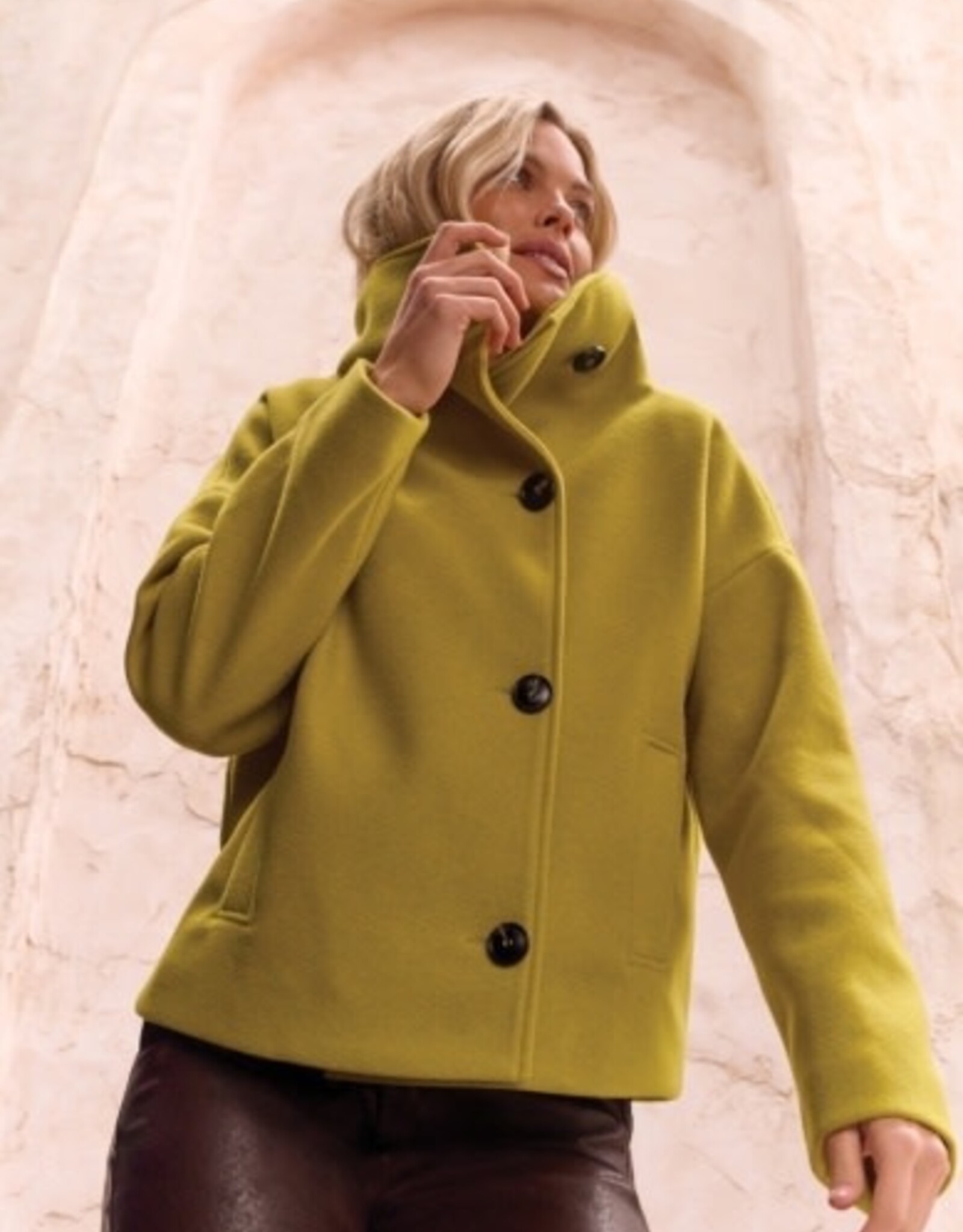 TRIBAL Lofty Chic Funnel Neck Jacket