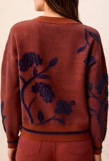 TRIBAL Embroidered Eyelash Knit Sweater