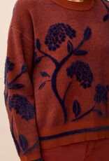 TRIBAL Embroidered Eyelash Knit Sweater
