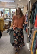 Dolma Block Print Tiered Skirt