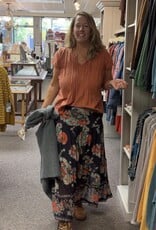 Dolma Block Print Tiered Skirt