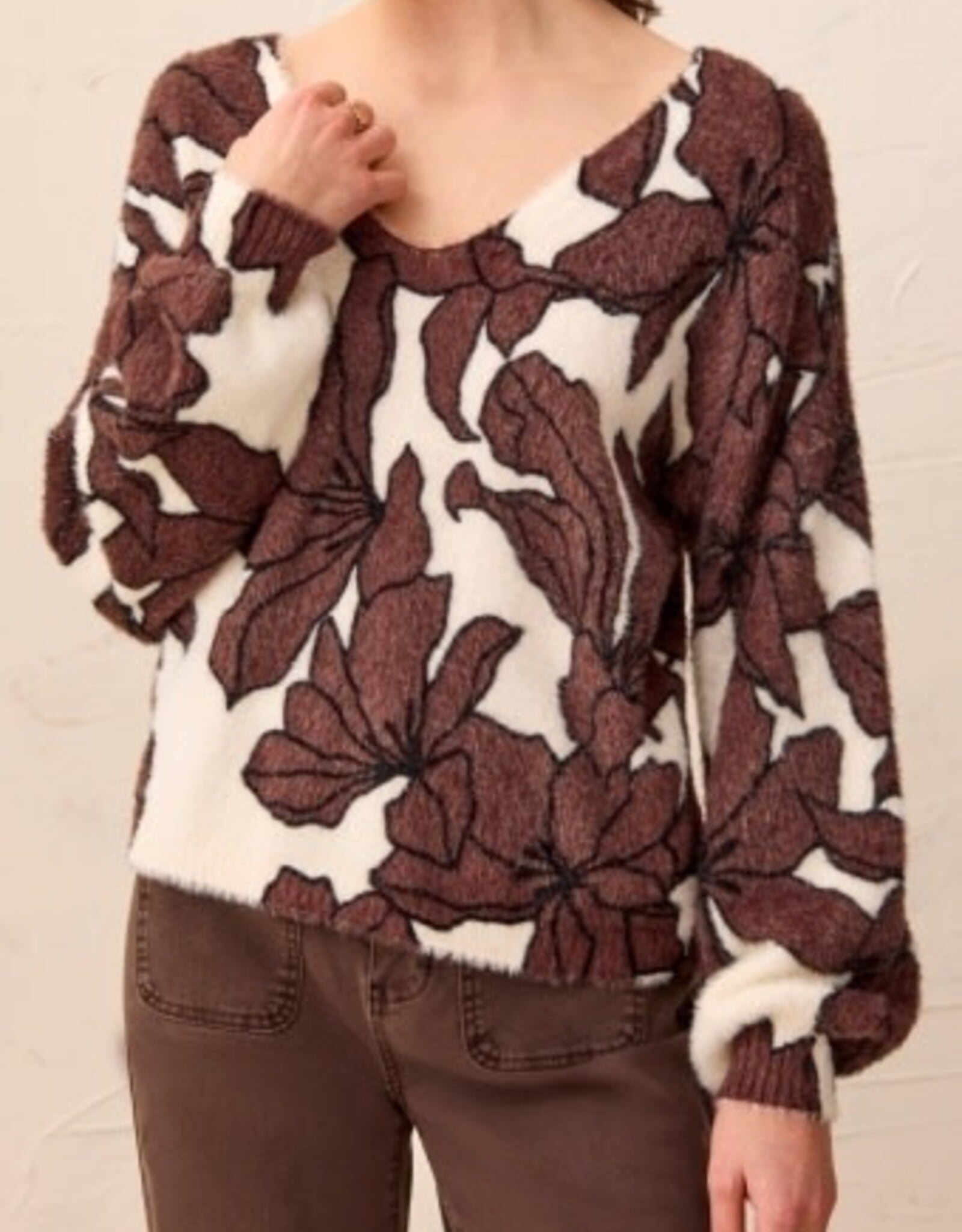TRIBAL Reversible Foliage Sweater