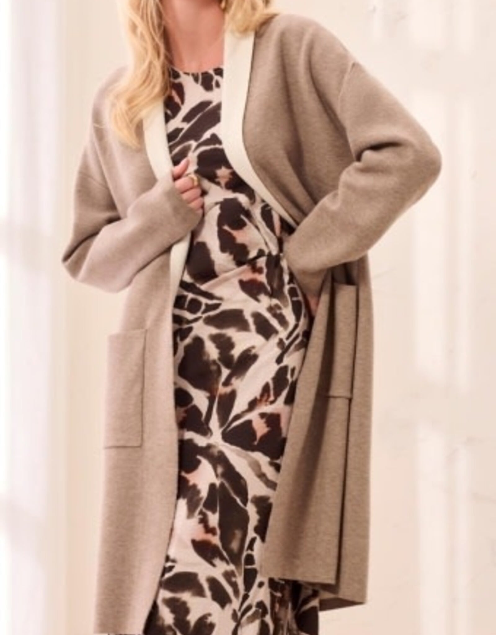 TRIBAL Luxe Coatigan with Patch Pockets