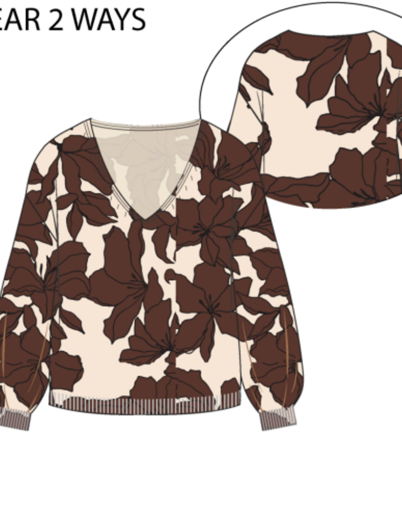 TRIBAL Reversible Foliage Sweater