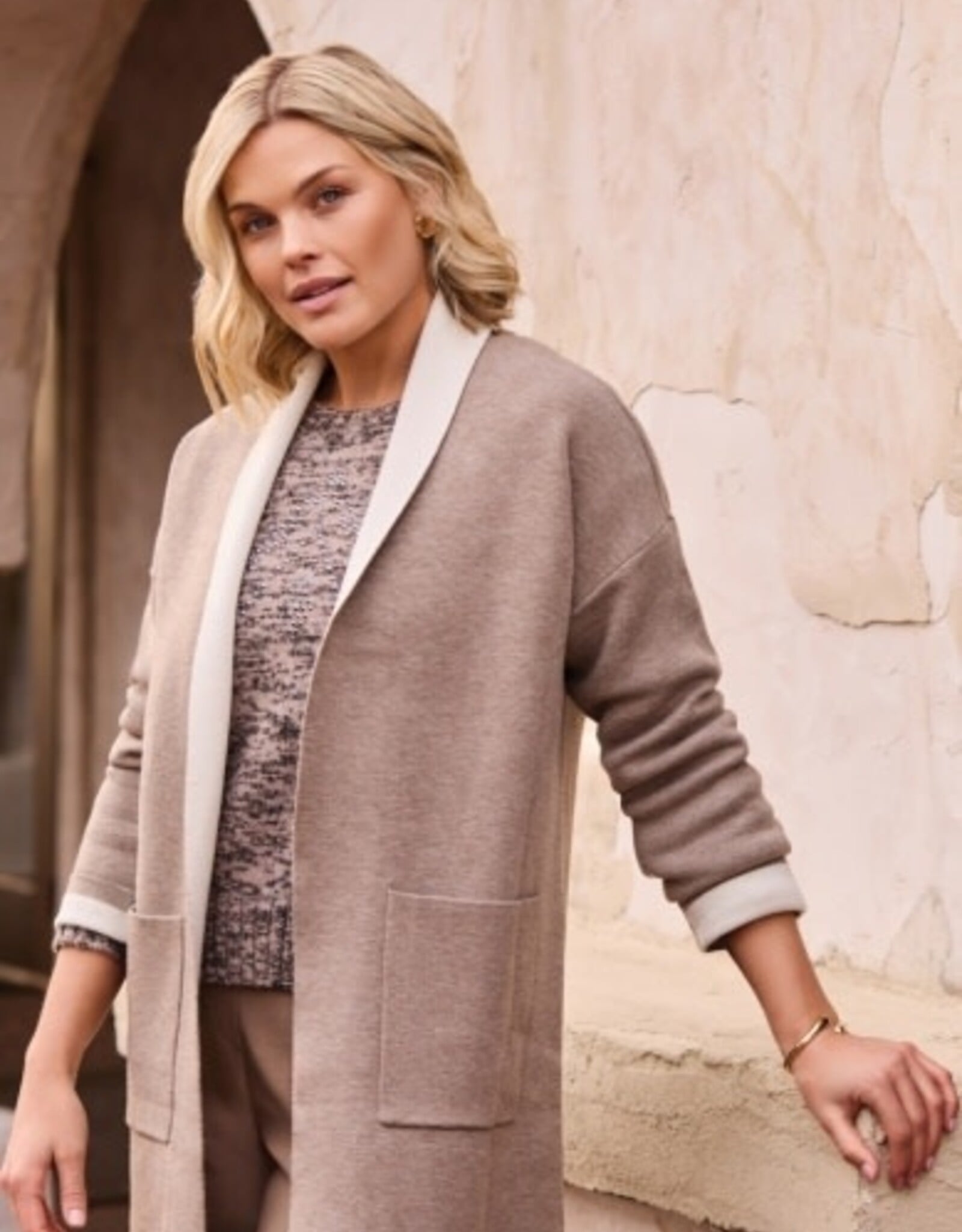 TRIBAL Luxe Coatigan with Patch Pockets