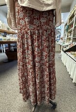 Dolma Block Print Tiered Skirt