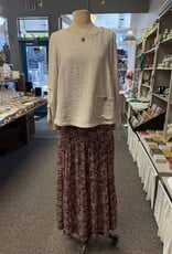 Dolma Block Print Tiered Skirt