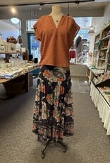 Dolma Block Print Tiered Skirt