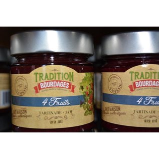 FERME BOURDAGES - Confitures Tradition Quatre Fruits