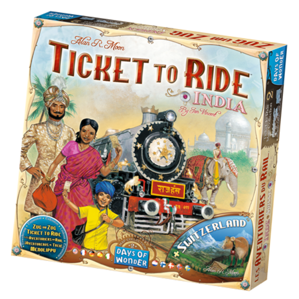 DAYS OF WONDER TICKET TO RIDE - India + Switzerland