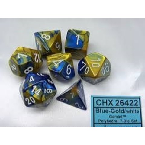 GEMINI 7-DIE SET BLUE-GOLD/WHITE