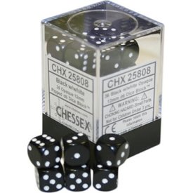 Chessex CHESSEX - OPAQUE - 36D6 - Black/White