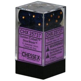 CHESSEX SPECKLED 12D6 GOLDEN COBALT 16MM