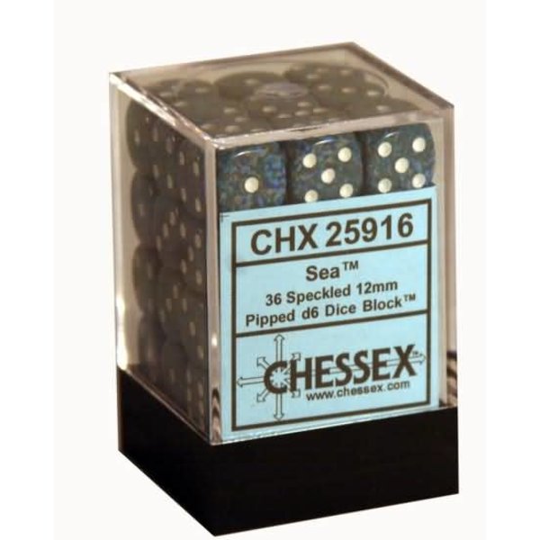 CHESSEX SPECKLED 36D6 SEA 12MM