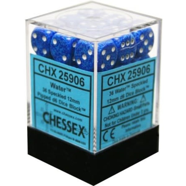 CHESSEX SPECKLED 36D6 WATER 12MM