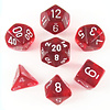 CHESSEX - TRANSLUCENT - 7DICE SET - Red/White