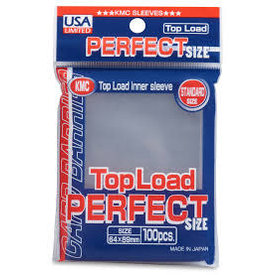 KMC KMC - SLEEVES (100ct) - PERFECT FIT - TOPLOADER - Clear